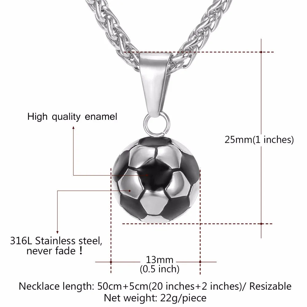 Stainless Steel World Cup Jewelry Pendant