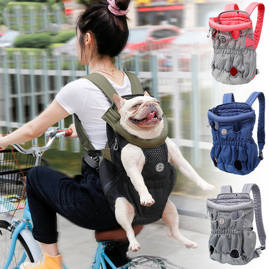 Sac à dos de transport pour animaux de compagnie, sac à bandoulière respirant en maille pour voyage en plein air