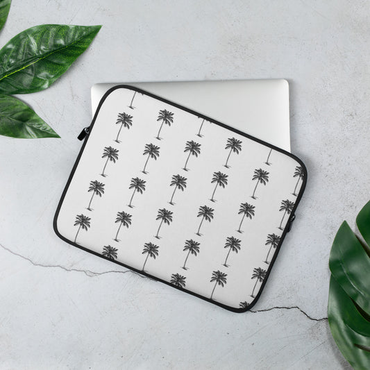 Coco Palm Pattern Laptop Sleeve - White-0